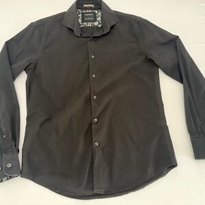 Denim & Flower Black Casual Button Down Shirt